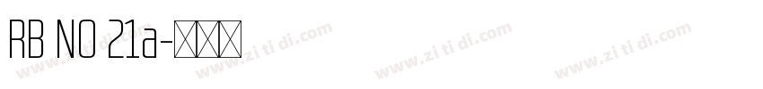 RB NO 21a字体转换